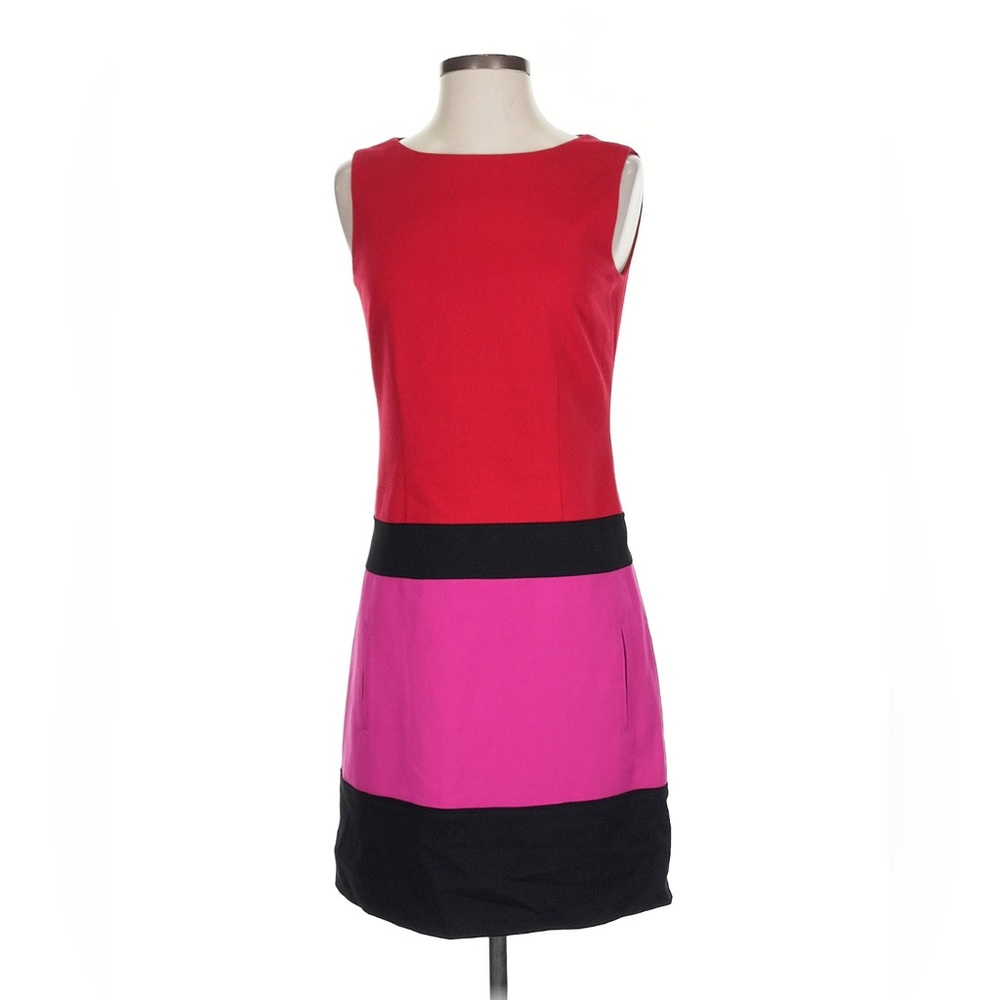 Laundry By Shelli Segal Red and Pink Sheath Mini Dress